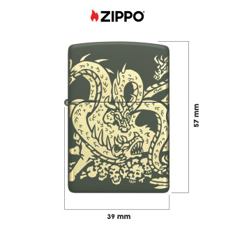 Accendino Zippo mod. 48907 Dragon Design Antivento
