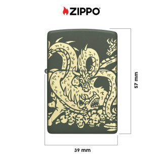 Accendino Zippo mod. 48907 Dragon Design Antivento