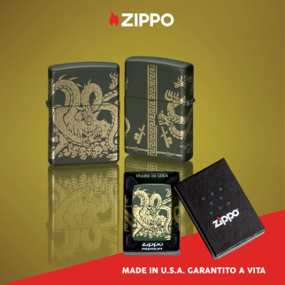 Accendino Zippo mod. 48907 Dragon Design Antivento