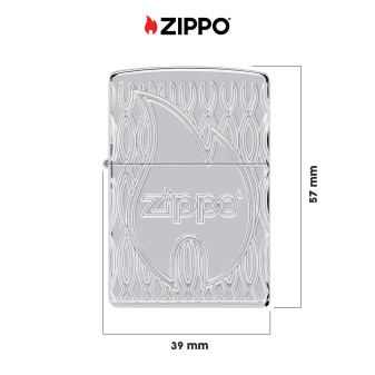 Accendino Zippo mod. 48838 Flame Design Antivento Ricaricabile