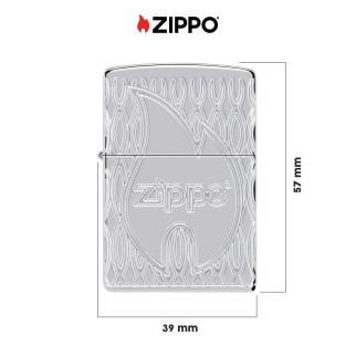 Accendino Zippo mod. 48838 Flame Design Antivento Ricaricabile