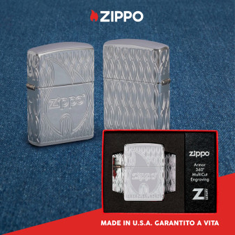 Accendino Zippo mod. 48838 Flame Design Antivento Ricaricabile