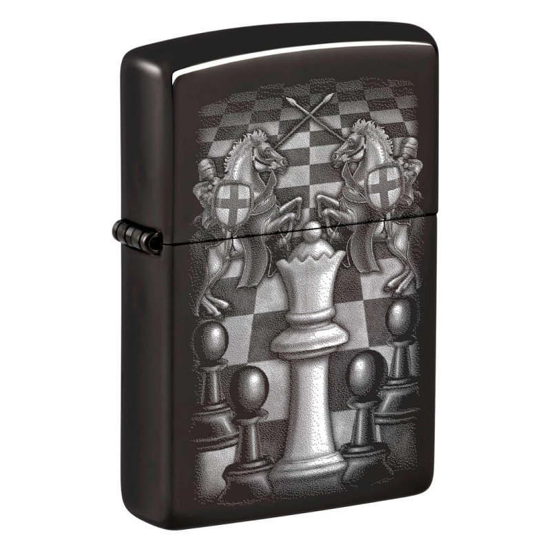 Accendino Zippo 48762 Chess Design Antivento Ricaricabile