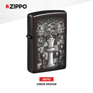 Accendino Zippo 48762 Chess Design Antivento Ricaricabile