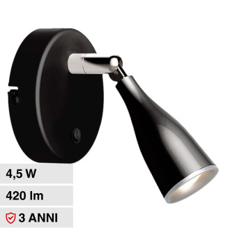 VT-805 Lampada LED da Parete 4,5W SMD Colore Nero V-Tac