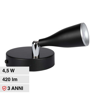 Lampada LED Parete 4,5W SMD Orientabile Bianca V-Tac VT-805