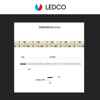 Striscia LED 400W Flessibile SMD Monocolore 24V 20m LEDCO
