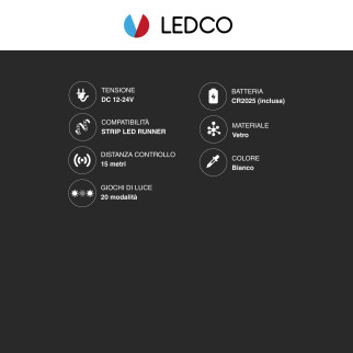 Controller Wireless per Strisce LED Bianco LEDCO CT610P