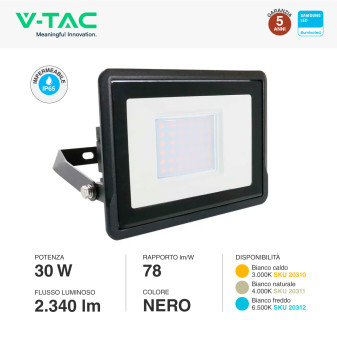 VT-138 Faro LED Floodlight 30W SMD Chip Samsung IP65 V-Tac