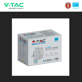 VT-118S Faro LED 10W SMD Chip Samsung con Sensore IP65 V-Tac