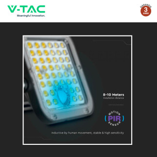 VT-432 Faro LED 30W IP65 Pannello Solare con Sensore Telecomando V-Tac