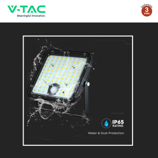 VT-432 Faro LED 30W IP65 Pannello Solare con Sensore Telecomando V-Tac