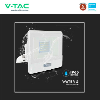 Faro LED 20W SMD VT-128S Chip Samsung con Sensore IP65 V-Tac