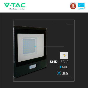 VT-138S Faro LED 30W SMD Chip Samsung con Sensore IP65 V-Tac