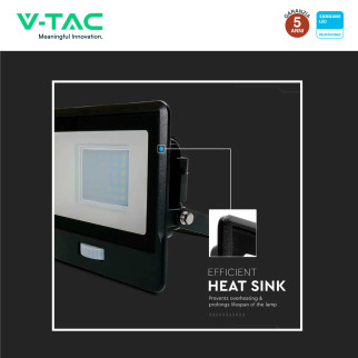 VT-138S Faro LED 30W SMD Chip Samsung con Sensore IP65 V-Tac