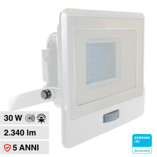 Faro LED 30W SMD Chip VT-138S Samsung con Sensore IP65 V-Tac