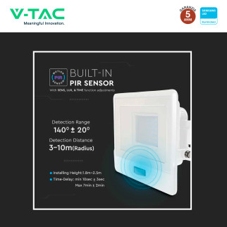 Faro LED 30W SMD Chip VT-138S Samsung con Sensore IP65 V-Tac