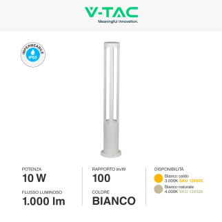 VT-820 Lampada LED Giardino 10W COB CREE Bianca IP65 V-Tac