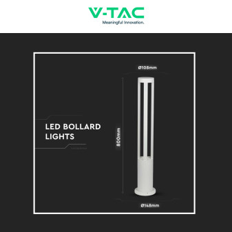 VT-820 Lampada LED Giardino 10W COB CREE Bianca IP65 V-Tac