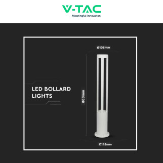 VT-820 Lampada LED Giardino 10W COB CREE Bianca IP65 V-Tac