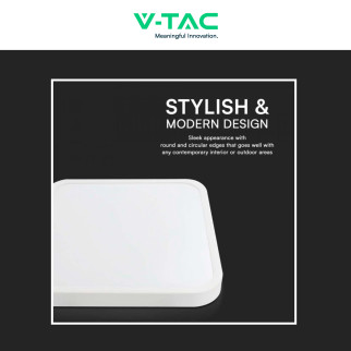 VT-8630 Plafoniera LED Quadrata 48W SMD IP44 Colore Bianco V-Tac