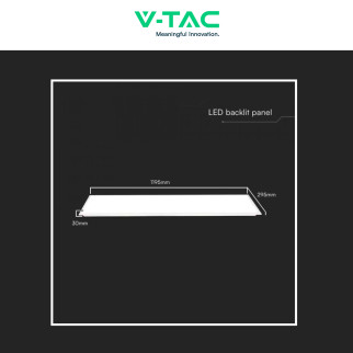 VT-61140 Pannello LED Rettangolare 120x30 40W SMD e Driver V-Tac