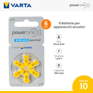 Powerone Misura 10 - Batterie per Apparecchi Acustici