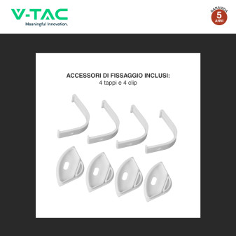 V-Tac VT-8105 Profilo Angolare in Alluminio per Strisce LED