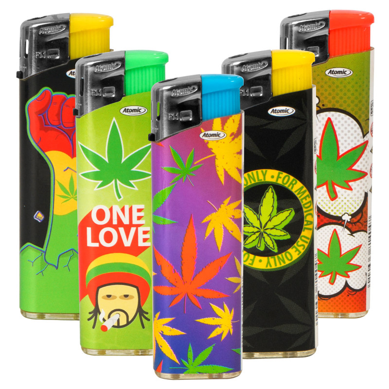 Atomic Electronic F11 One Love - Serie da 5 Accendini Ricaricabili