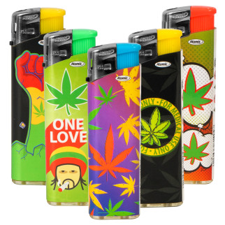 Atomic Electronic F11 One Love - Serie da 5 Accendini Ricaricabili