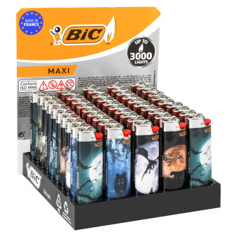 Bic Maxi J26 Fantasia Dark Forest - Box da 50 Accendini