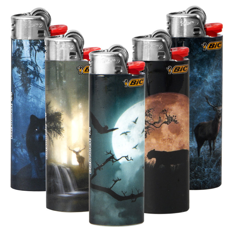 Bic Maxi J26 Fantasia Dark Forest - Serie da 5 Accendini