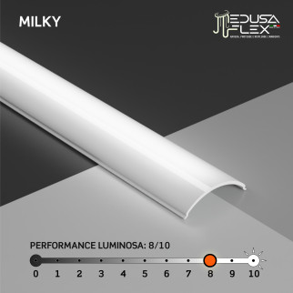 Medusaflex Aurelia Copertura Angolare Milky per Profilo in Alluminio
