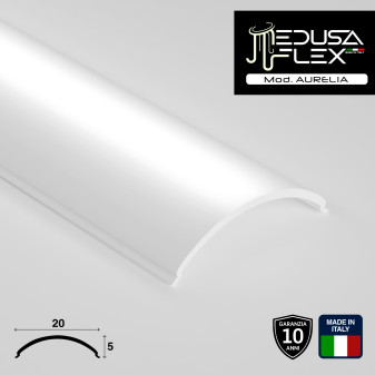 Medusaflex Aurelia Copertura Angolare Satinata per Profilo in Alluminio