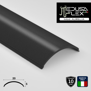 Medusaflex Aurelia Copertura Angolare Nero Fumé per Profilo in Alluminio