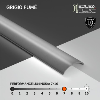 Medusaflex Aurelia Copertura Angolare Grigio Fumé per Profilo in Alluminio