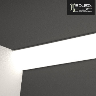 Medusaflex Aurelia Copertura Angolare Grigio Fumé per Profilo in Alluminio