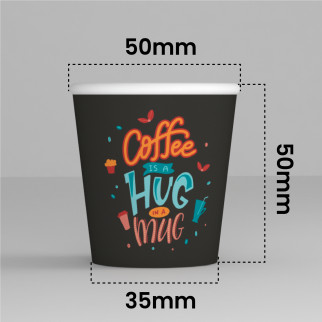 50 Bicchierini da Caffè in Carta Bio Coffee O'Clock da 65ml