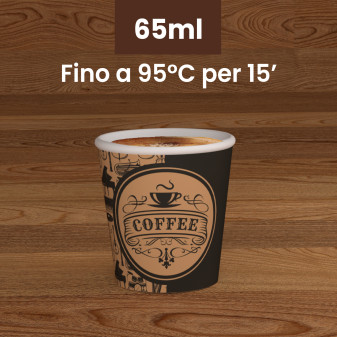 200 Bicchierini da Caffè in Carta Riciclabile PubCup Mix da 65ml