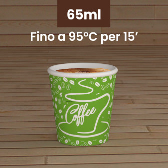 200 Bicchierini da Caffè in Carta Riciclabile CoffeeCup Mix da 65ml