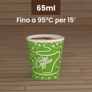 200 Bicchierini da Caffè in Carta Riciclabile CoffeeCup Mix da 65ml