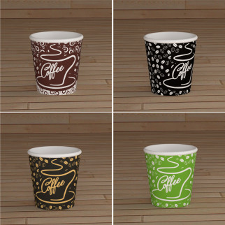 200 Bicchierini da Caffè in Carta Riciclabile CoffeeCup Mix da 65ml