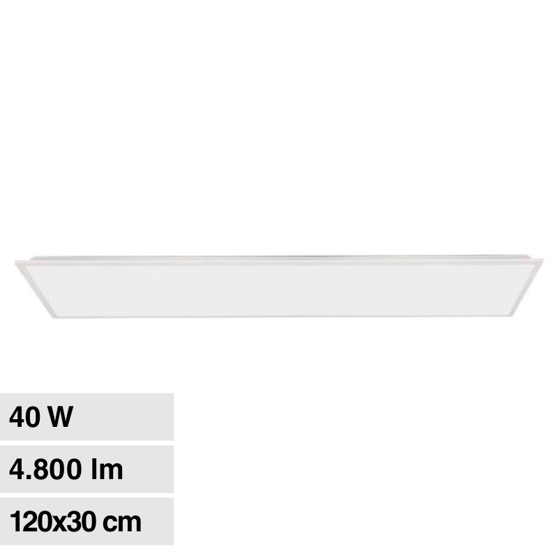 VT-61140 Pannello LED Rettangolare 120x30 40W SMD e Driver V-Tac