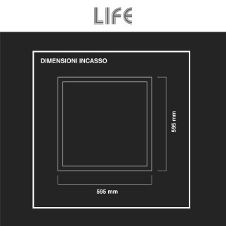 Pannello LED Quadrato 60x60 41W SMD UGR≤19 con Driver Life