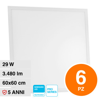 VT-629-1 6 Pannelli LED Quadrati 29W SMD Samsung V-Tac Pro