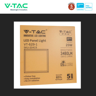 VT-629-1 6 Pannelli LED Quadrati 29W SMD Samsung V-Tac Pro