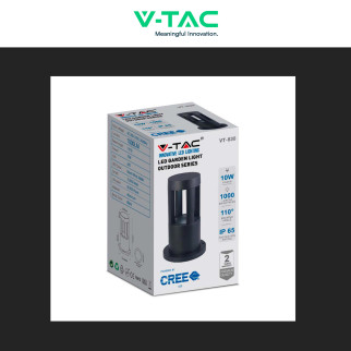 VT-830 Lampada LED Giardino 10W COB CREE Nera IP65 V-Tac