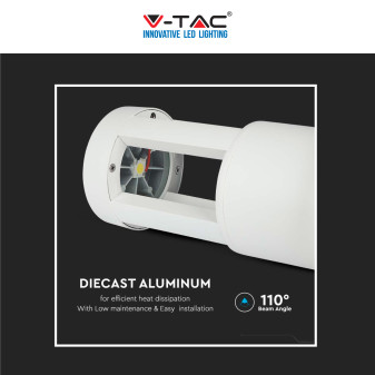 VT-830 Lampada LED Giardino 10W COB CREE Bianca IP65 V-Tac