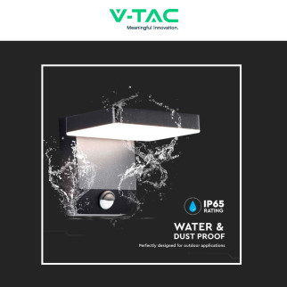 VT-11020S Lampada LED da Muro Sensore PIR 17W IP65 V-Tac