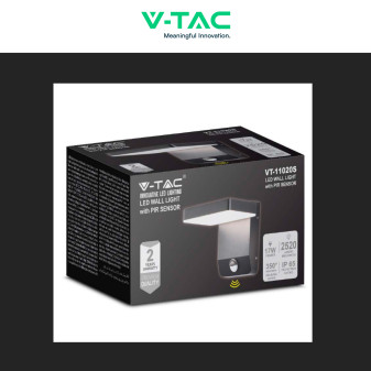 VT-11020S Lampada LED da Muro Sensore PIR 17W IP65 V-Tac
